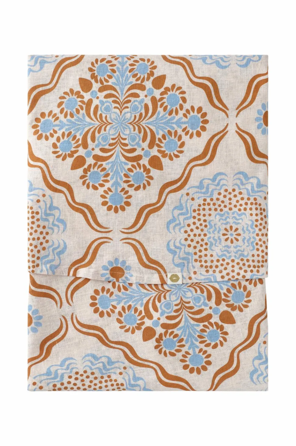 Ellos Home Dug Duk Elly Tile i genanvendt halvlinned Ø 150 cm