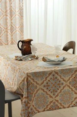 Ellos Home Dug Duk Elly Tile i genanvendt halvlinned