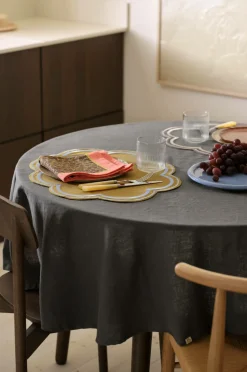 Ellos Home Dug Elly i genanvendt halvlinned Ø 150 cm