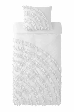 Ellos Home Dynebetræk Juliette Curve Frill i vasket bomuld 2 dele