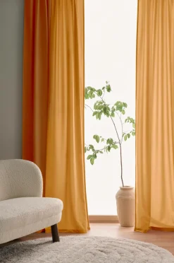 Ellos Home Gardinlængde med multibånd Nora i velour, 2-pak