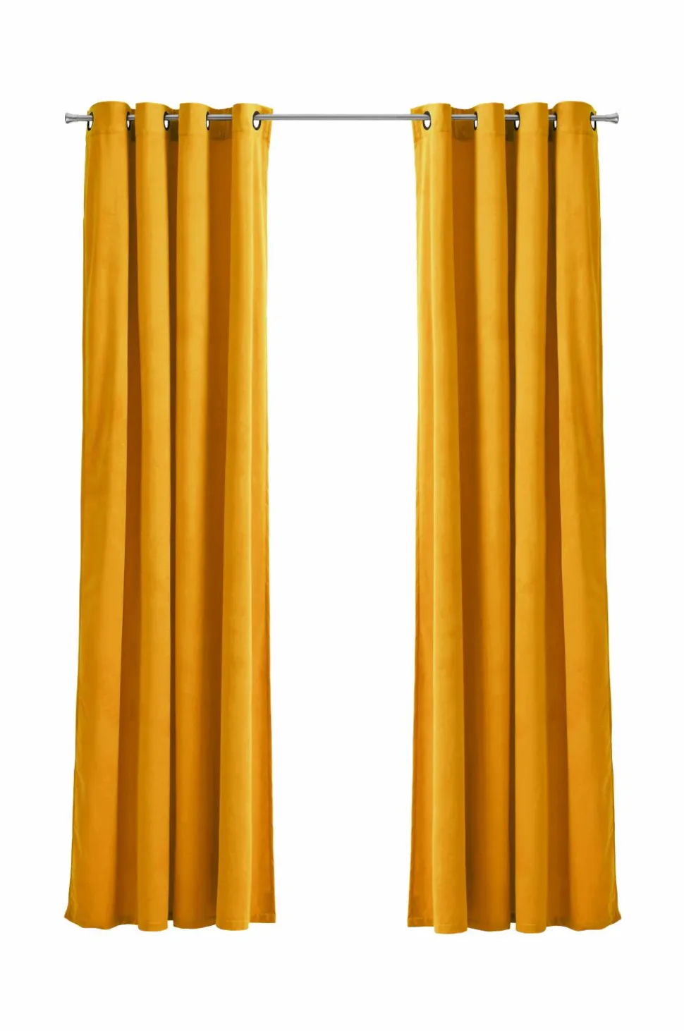 Ellos Home Gardinlængde med sejlringe Nora i velour, 2-pak