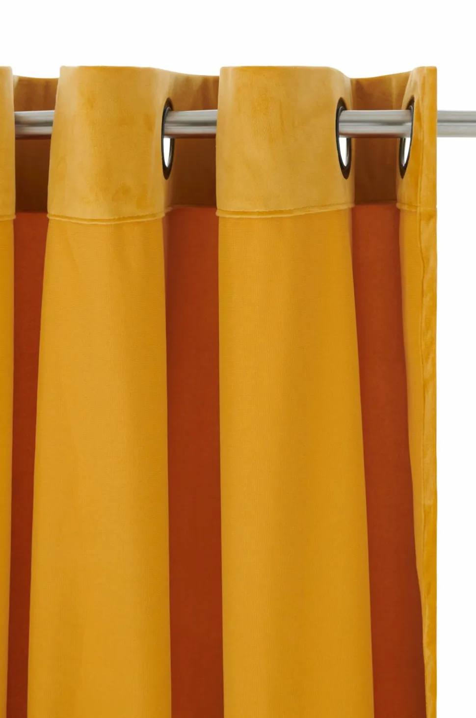 Ellos Home Gardinlængde med sejlringe Nora i velour, 2-pak