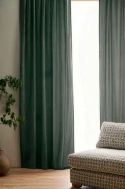 Ellos Home Gardinlængde med multibånd Nora i velour, 2-pak