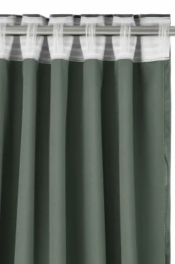 Ellos Home Gardinlængde med multibånd Nora i velour, 2-pak