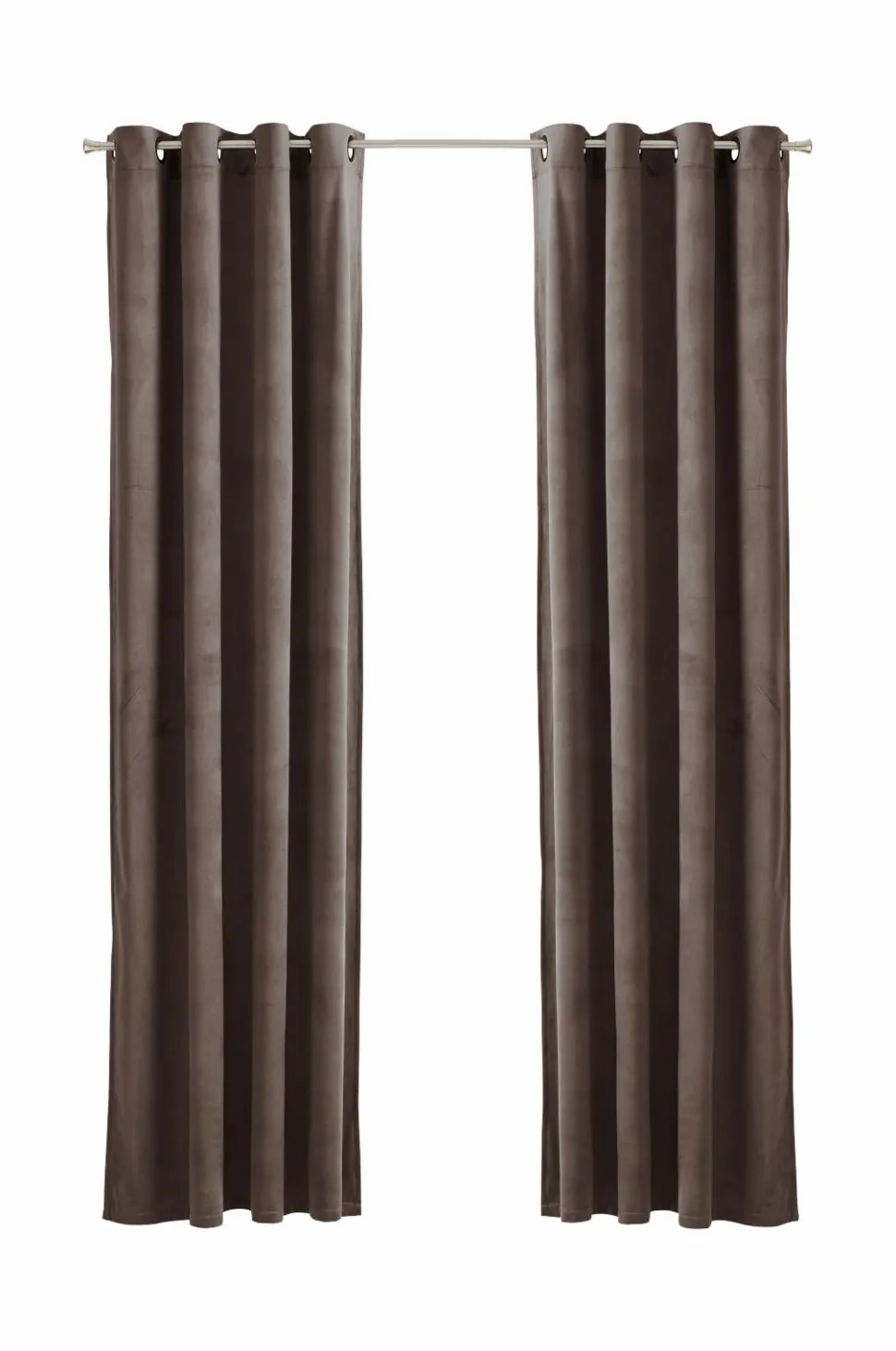 Ellos Home Gardinlængde med sejlringe Nora i velour, 2-pak