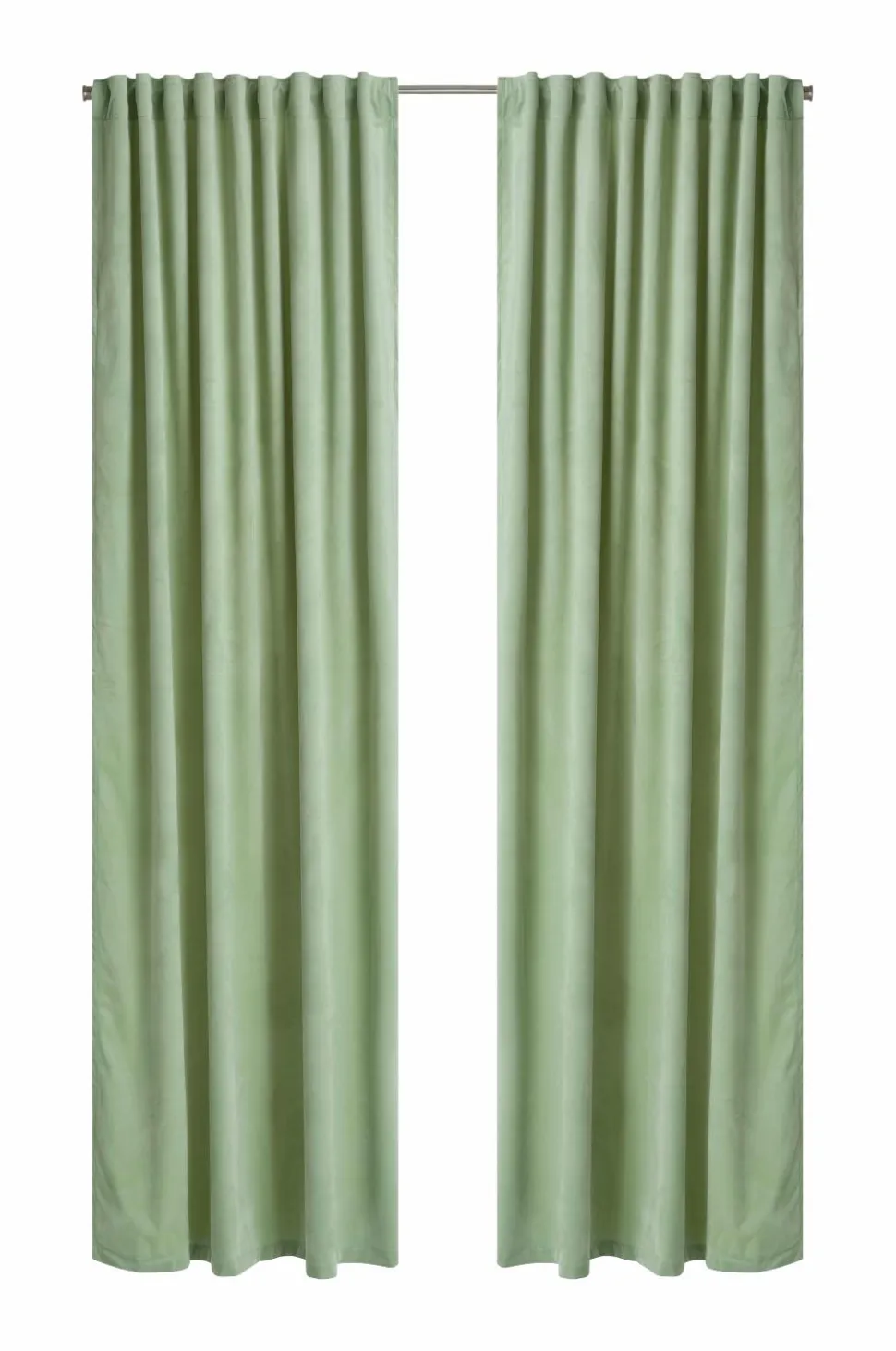 Ellos Home Gardinlængde med multibånd Nora i velour, 2-pak