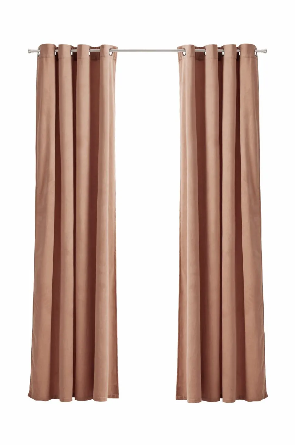 Ellos Home Gardinlængde med sejlringe Nora i velour, 2-pak