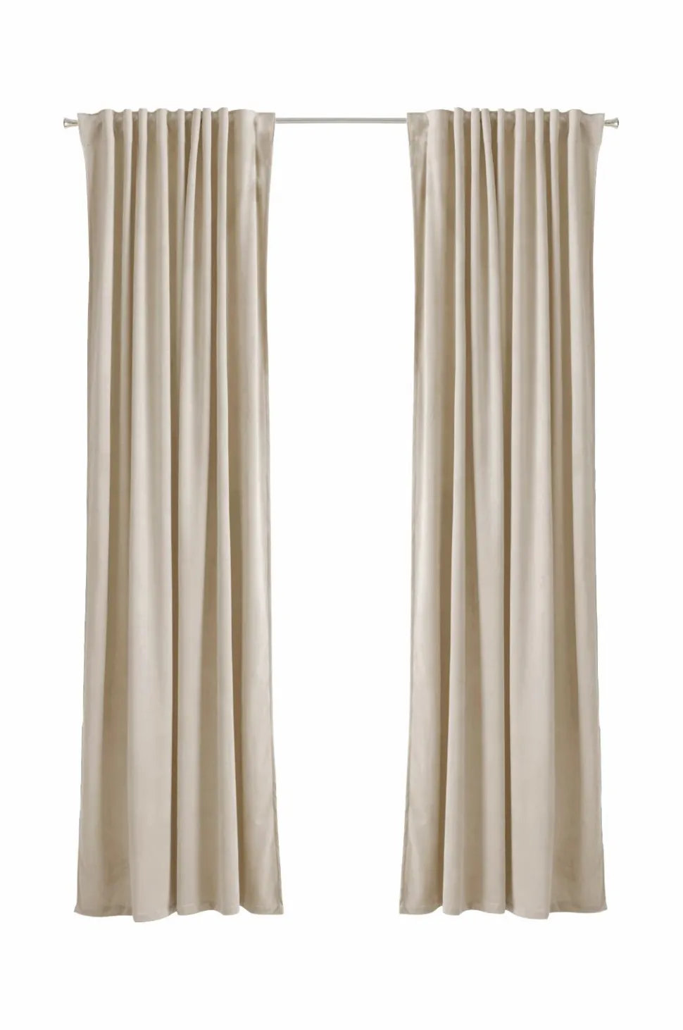 Ellos Home Gardinlængde med multibånd Nora i velour, 2-pak
