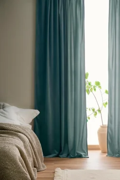 Ellos Home Gardinlængde med multibånd Nora i velour, 2-pak