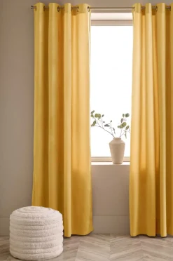 Ellos Home Gardinlængde med sejlringe Nora i velour, 2-pak