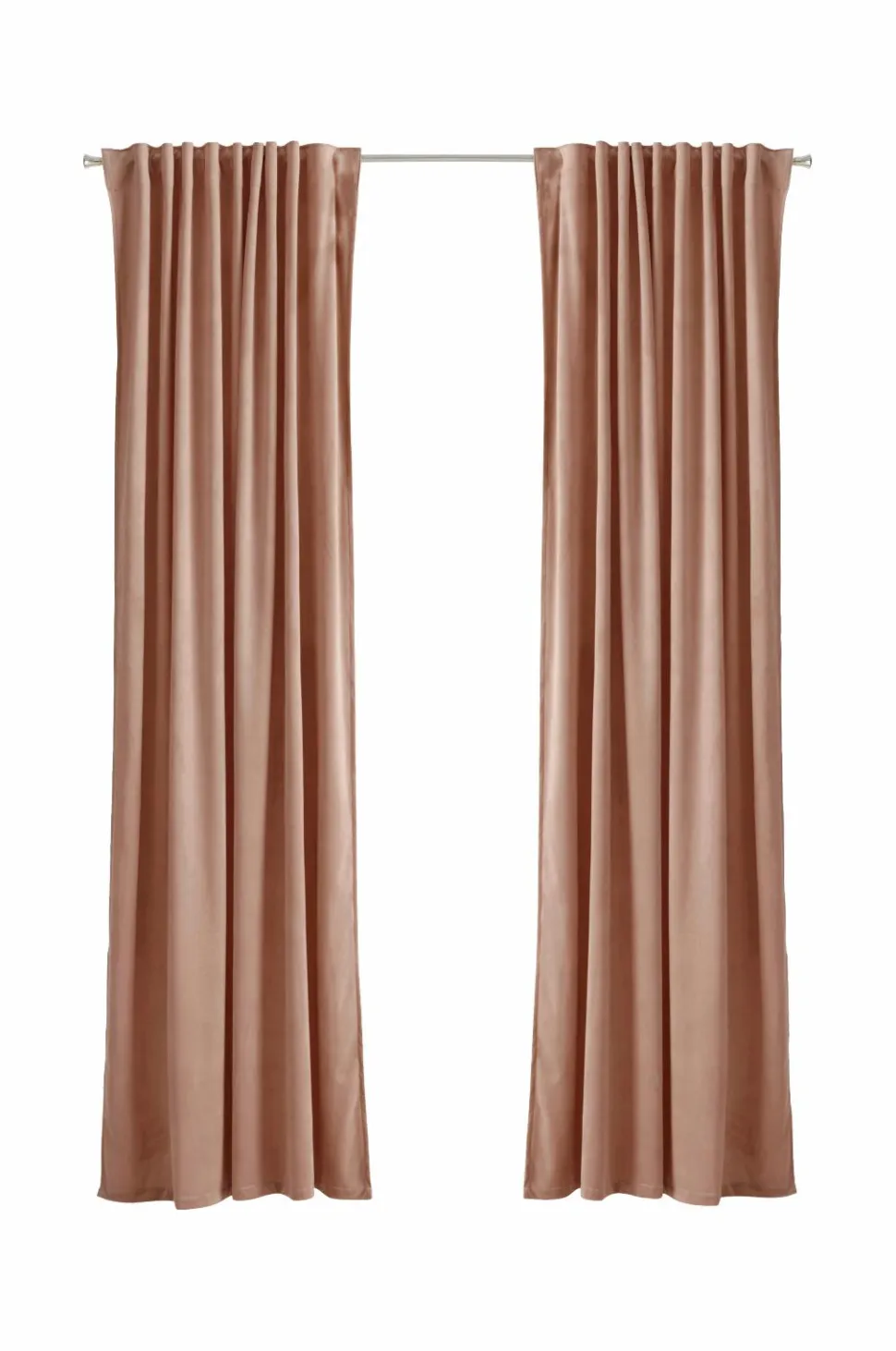 Ellos Home Gardinlængde med multibånd Nora i velour, 2-pak