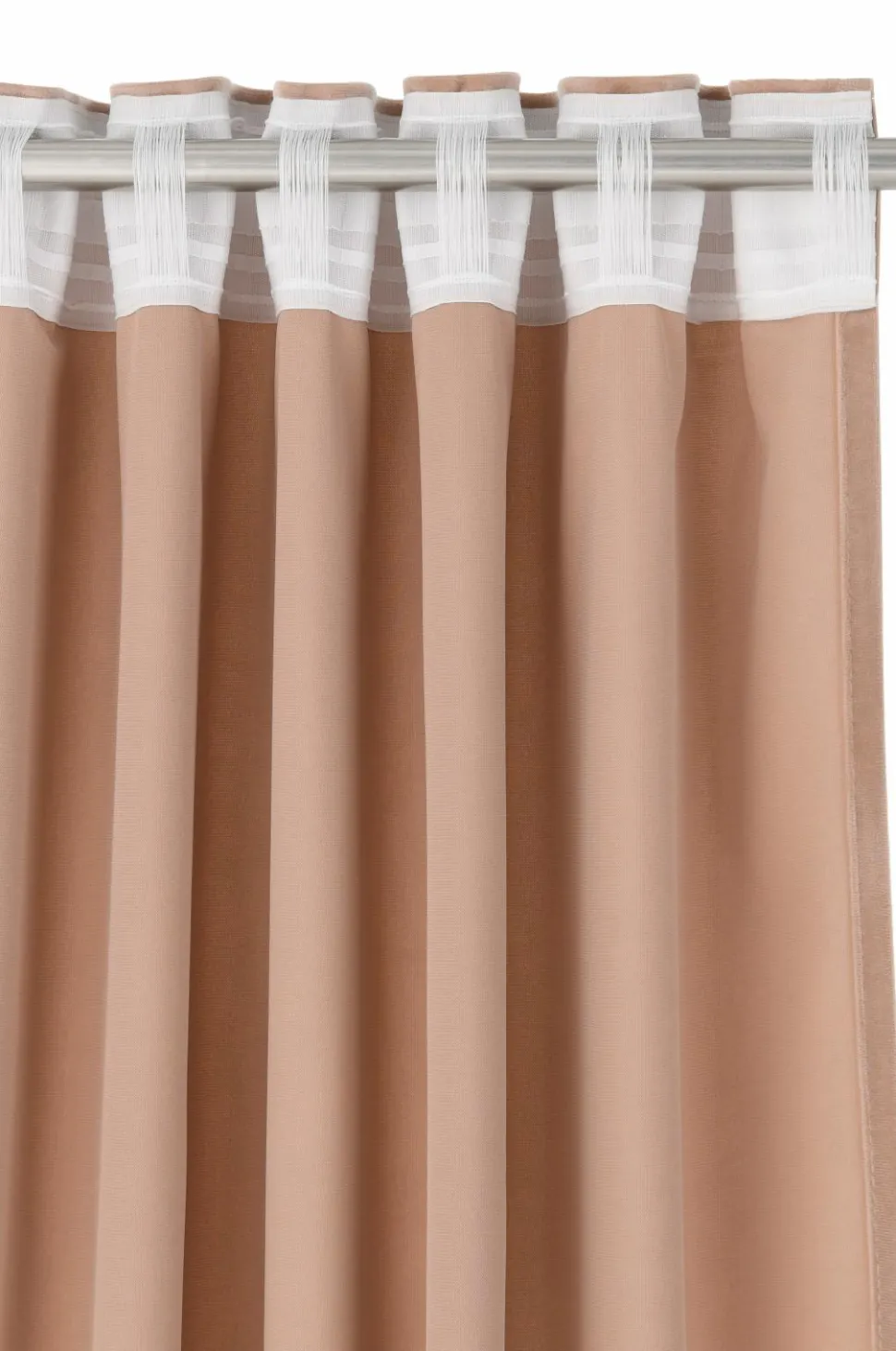 Ellos Home Gardinlængde med multibånd Nora i velour, 2-pak