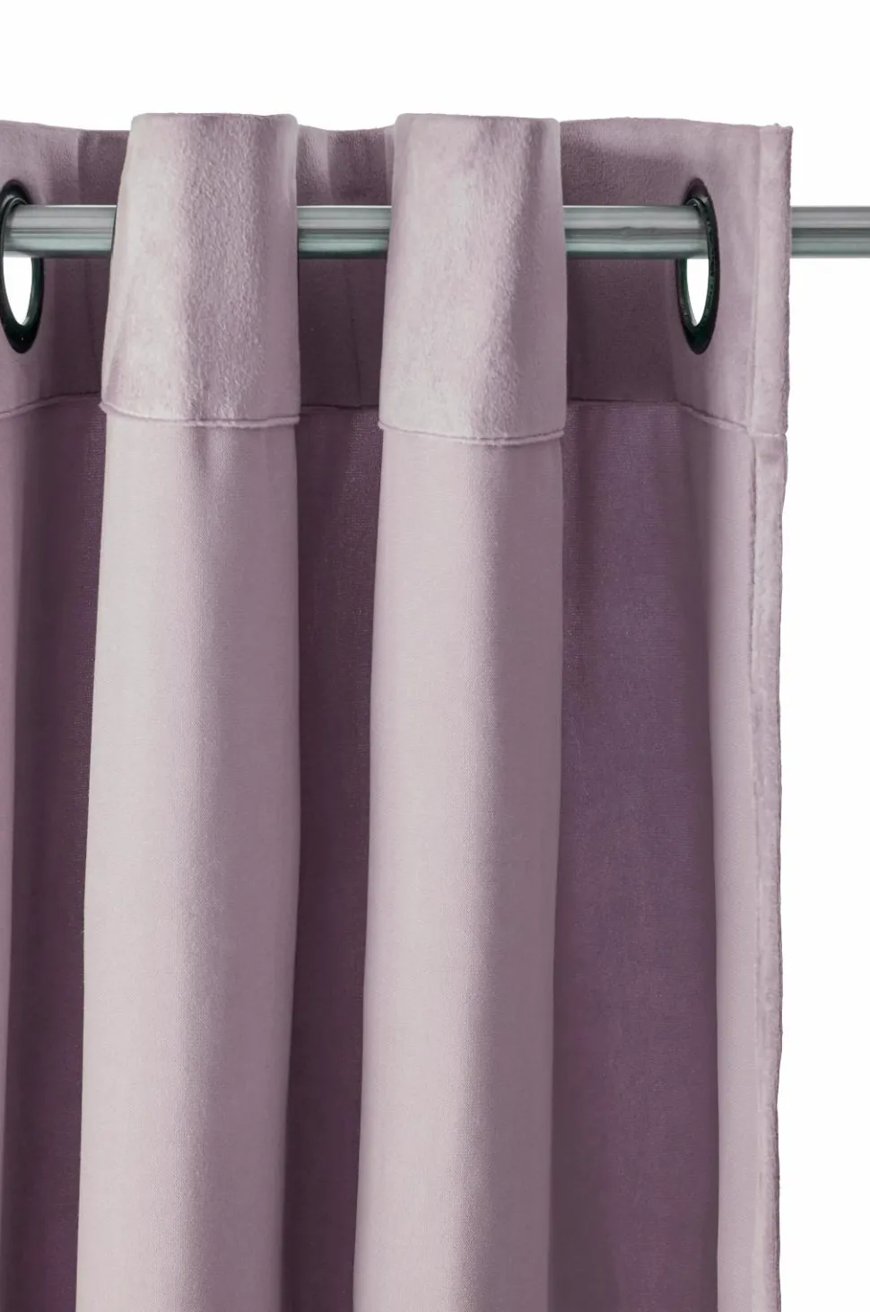 Ellos Home Gardinlængde med sejlringe Nora i velour, 2-pak