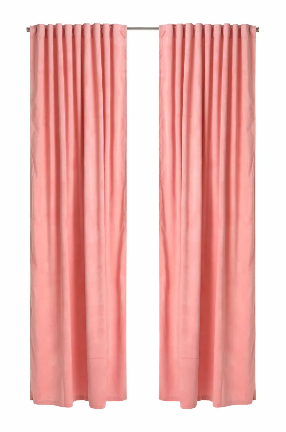 Ellos Home Gardinlængde med multibånd Nora i velour, 2-pak