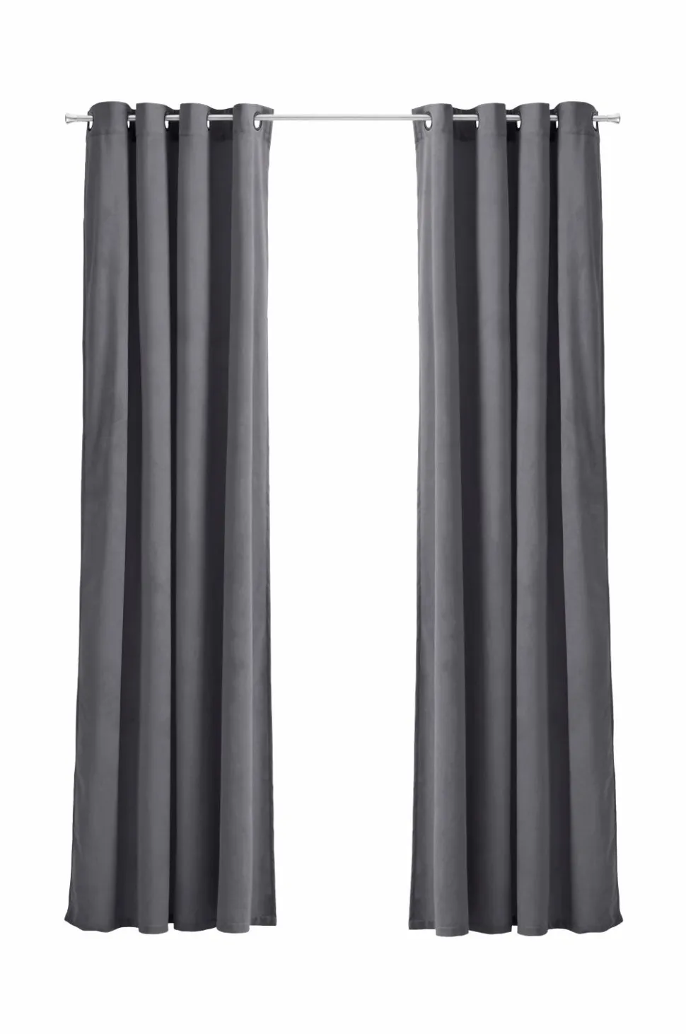 Ellos Home Gardinlængde med sejlringe Nora i velour, 2-pak