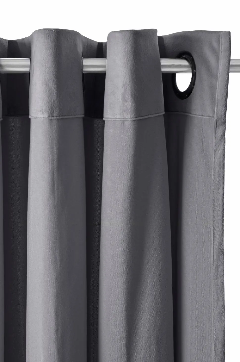 Ellos Home Gardinlængde med sejlringe Nora i velour, 2-pak