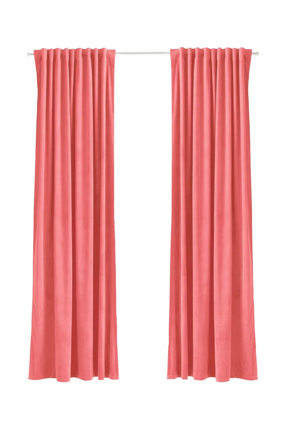 Ellos Home Gardinlængde med multibånd Nora i velour, 2-pak