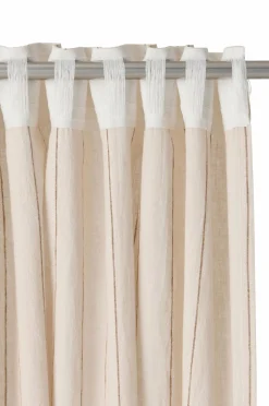 Ellos Home Multibåndsgardin Elly Thin Stripe Wide Pleatingtape i genanvendt halvlinned ekstra bred 1-pak