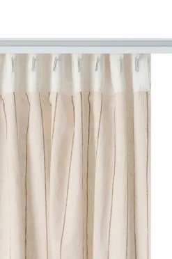 Ellos Home Multibåndsgardin Elly Thin Stripe Wide Pleatingtape i genanvendt halvlinned ekstra bred 1-pak