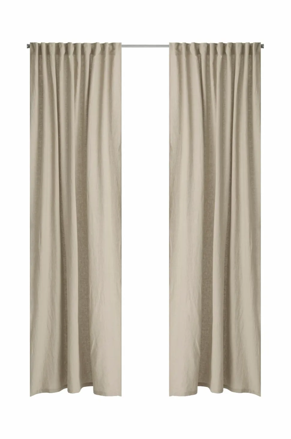 Ellos Home Multibåndsgardin Elly i genanvendt halvlinned 2-pak