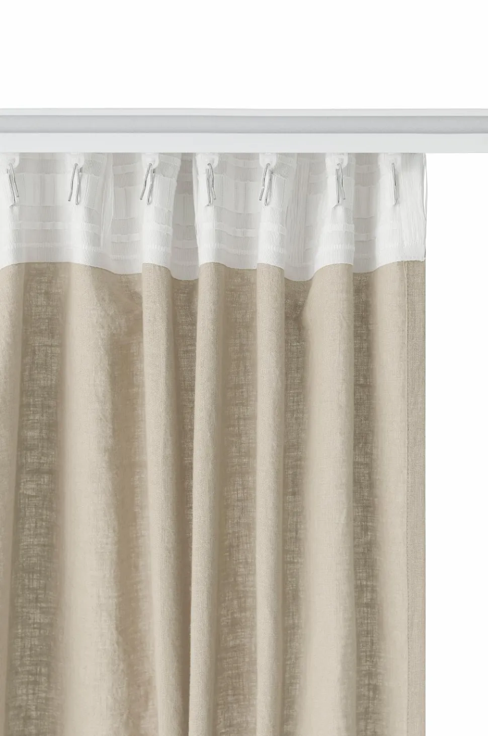 Ellos Home Multibåndsgardin Elly i genanvendt halvlinned 2-pak