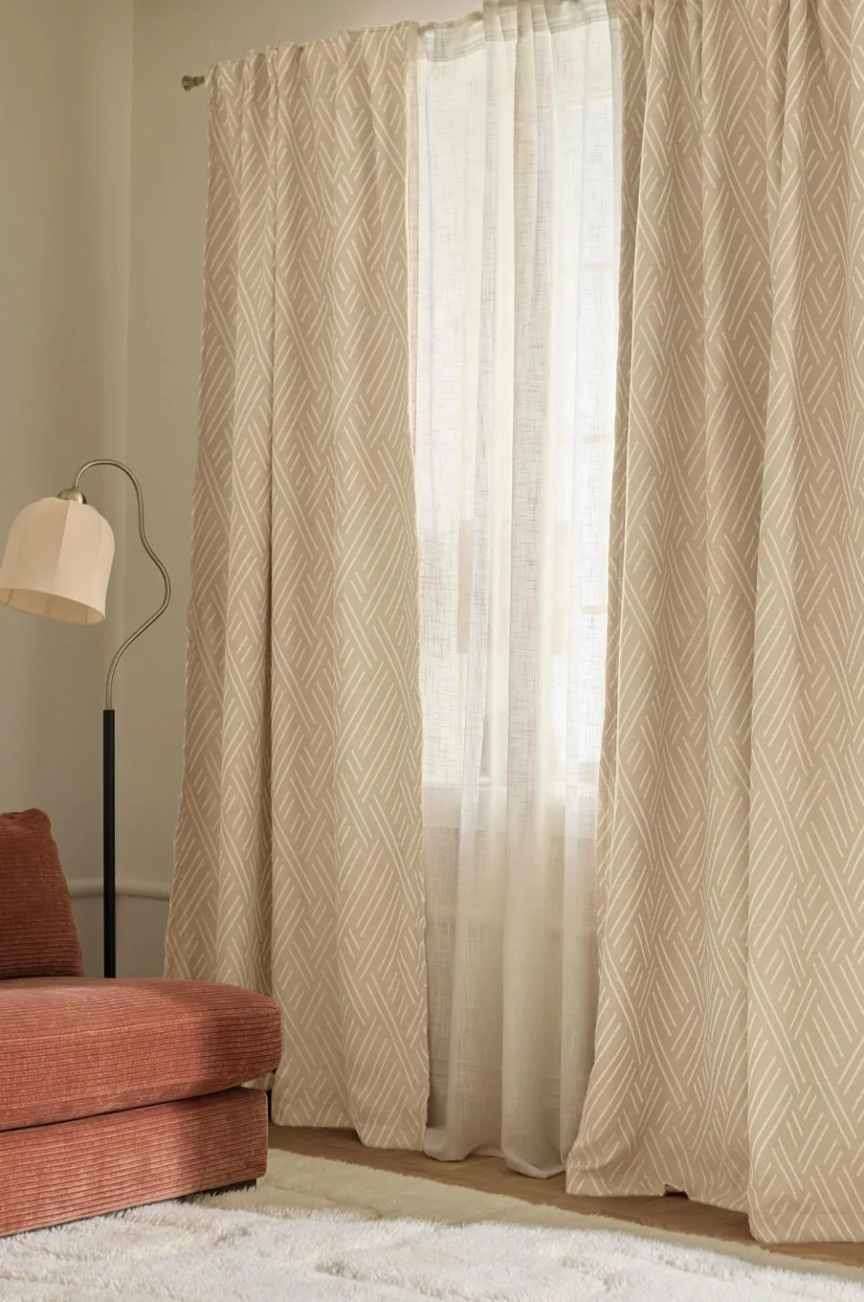 Ellos Home Multibåndsgardin Athena lysafskærmning 1-pak