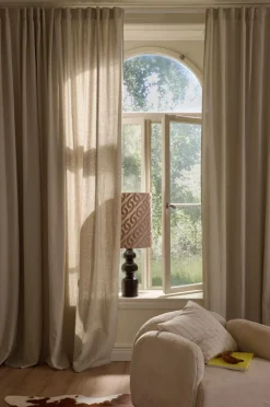 Ellos Home Multibåndsgardin Elly Wide i genanvendt halvlinned ekstra bred 1-pak