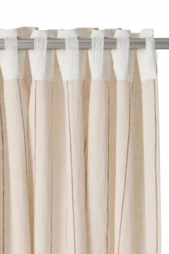 Ellos Home Multibåndsgardin Elly Thin Stripe i genanvendt halvlinned 2-pak