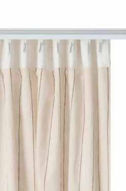 Ellos Home Multibåndsgardin Elly Thin Stripe i genanvendt halvlinned 2-pak