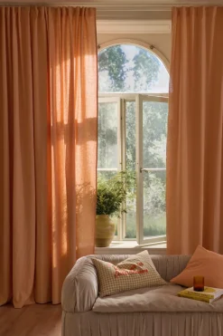 Ellos Home Multibåndsgardin Elly Wide i genanvendt halvlinned ekstra bred 1-pak