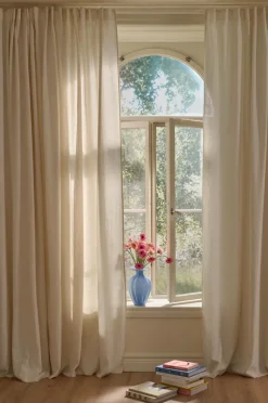 Ellos Home Multibåndsgardin Elly Wide i genanvendt halvlinned ekstra bred 1-pak