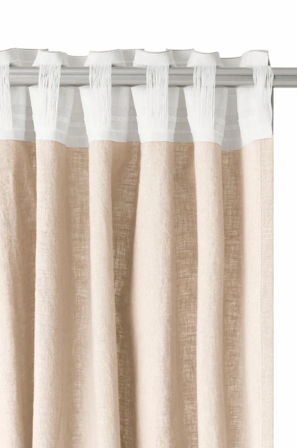 Ellos Home Multibåndsgardin Elly Wide i genanvendt halvlinned ekstra bred 1-pak