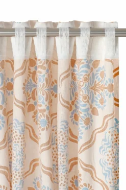 Ellos Home Multibåndsgardin Elly Tile i genanvendt halvlinned 2-pak