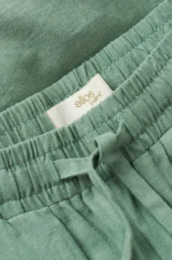 Ellos Home Natbukser Pyjama Pant Elly i genanvendt halvlinned