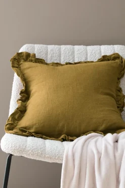 Ellos Home Pudebetræk Candice Frill i vasket hør