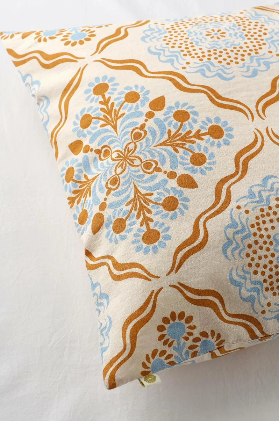 Ellos Home Pudebetræk Elly Tile i genanvendt halvlinned