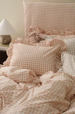 Ellos Home Pudebetræk Sonneli Check Frill PC i bomuld