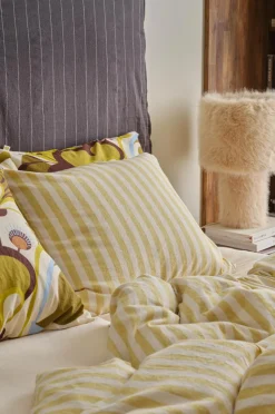 Ellos Home Pudebetræk Elly Classic Stripe i genanvendt halvlinned