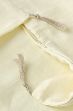 Ellos Home Pudebetræk Candice Tassel af vasket hør, 50x50 cm