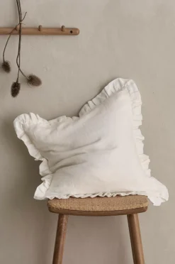 Ellos Home Pudebetræk Candice Frill i vasket hør