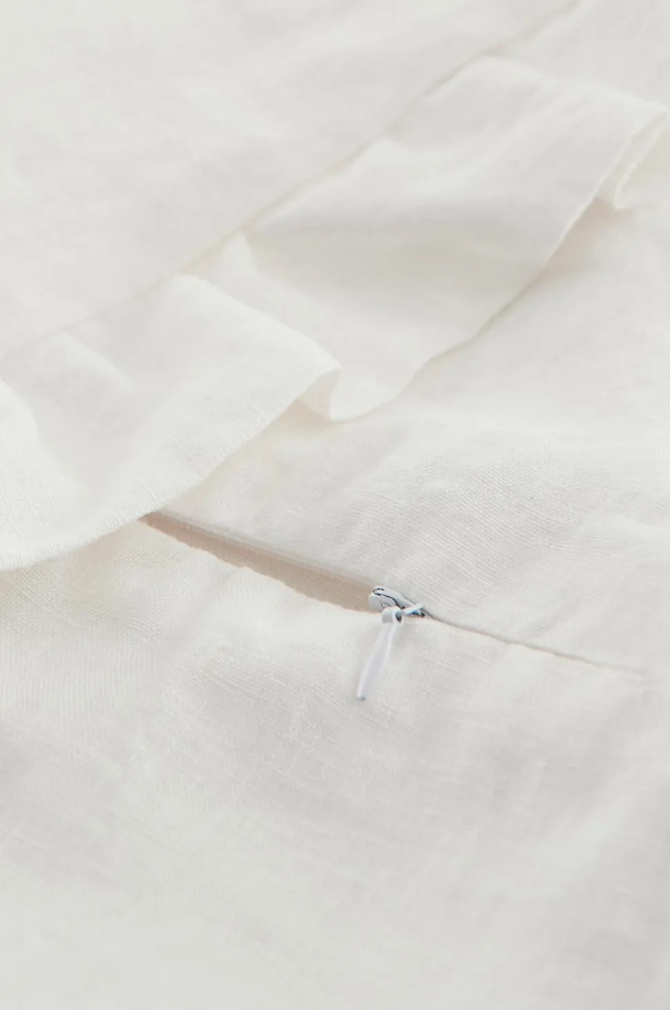 Ellos Home Pudebetræk Candice Frill i vasket hør