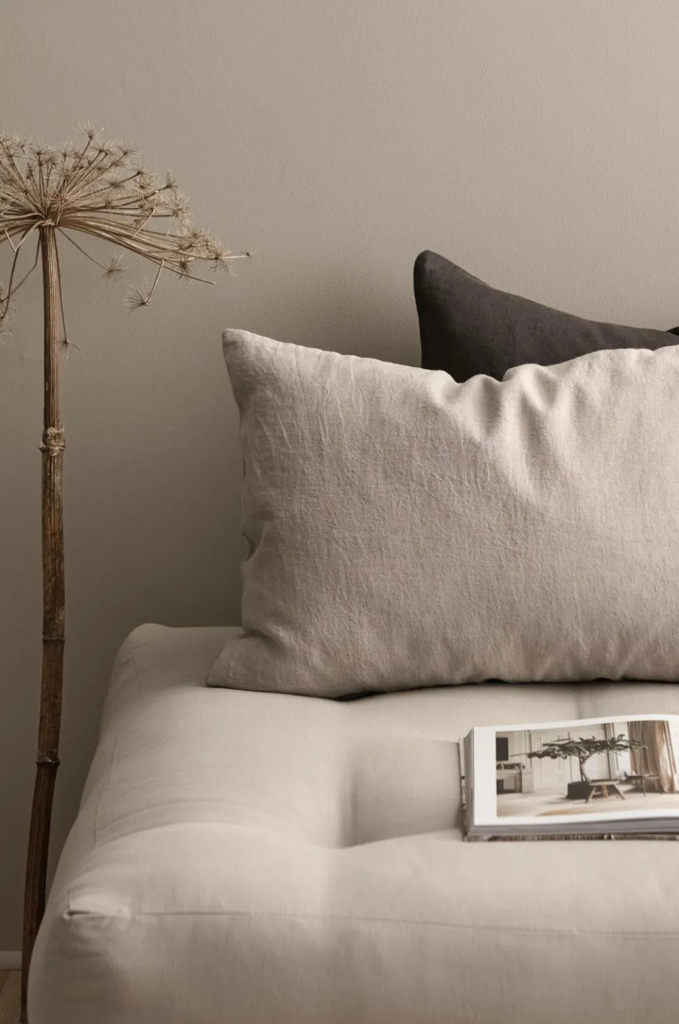 Ellos Home Pudebetræk Candice Zip i vasket hør 40x60 cm