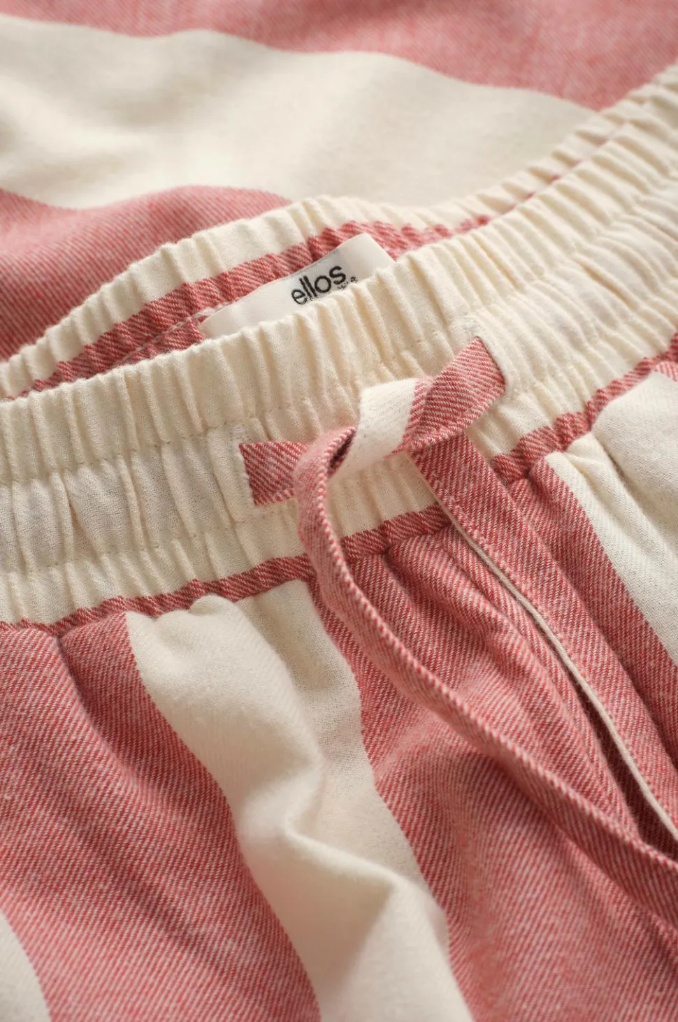 Ellos Home Pyjamasbukser Valerie Block Stripe i bomuldsflonel