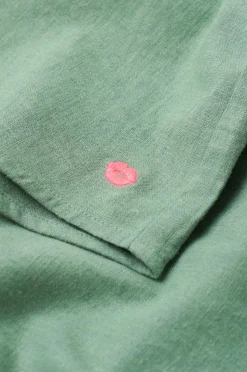 Ellos Home Pyjamasskjorte Long Sleeve Shirt Elly i genanvendt halvlinned