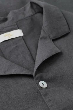 Ellos Home Pyjamasskjorte Long Sleeve Shirt Elly i genanvendt halvlinned