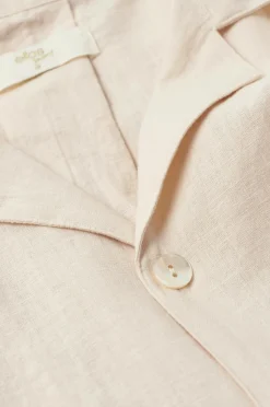 Ellos Home Pyjamasskjorte Long Sleeve Shirt Elly i genanvendt halvlinned