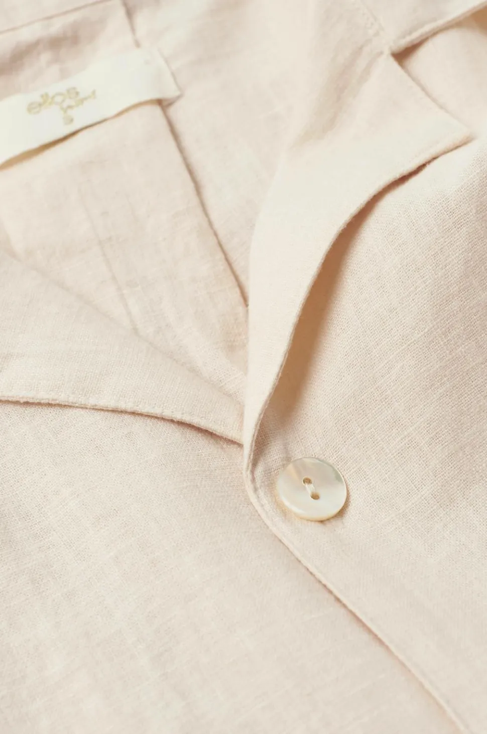 Ellos Home Pyjamasskjorte Long Sleeve Shirt Elly i genanvendt halvlinned