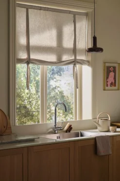 Ellos Home Roll up-gardin Elly i genanvendt halvlinned