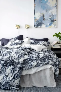 Ellos Home Sengekappe Candice i vasket hør 45 cm